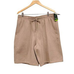 DSG Fleece Shorts Mens Small Khaki Loose Fit  Drawstring Waist 10 Inch I…